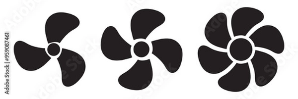 Obraz Fan speed icon vector set. Propeller speed symbol illustration