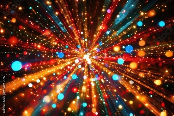 Obraz Explosive Christmas Light Burst