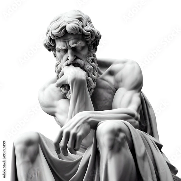 Obraz amazing marble statue philosophers