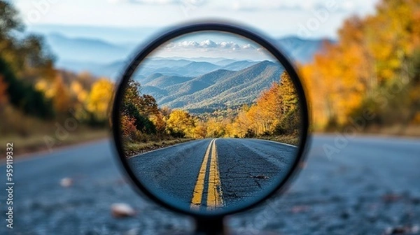 Obraz A landscape from the camera lens