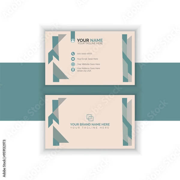 Obraz Modern creative business card template. Clean business card layout. Vector illustration