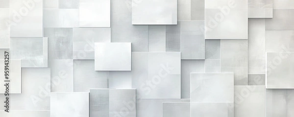 Obraz A chic background with a pattern of light color blocks in shades of gray and white. The design features a sleek, modern look with clean lines and subtle textures.