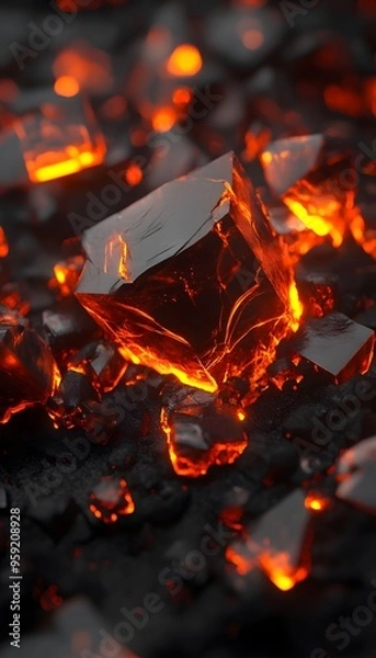 Obraz Fire Stones Background