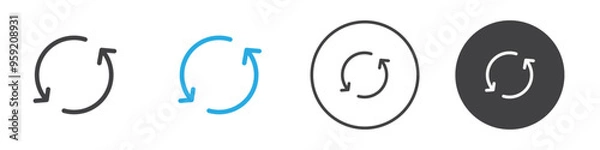 Obraz Refresh arrows icon Vector logo outline