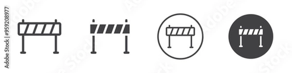 Obraz Road barrier icon Vector logo outline