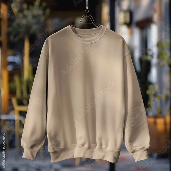 Fototapeta sand color sweatshirt mockup