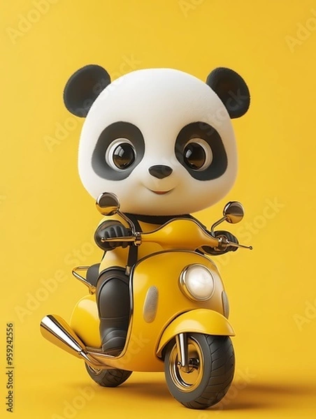 Fototapeta cute baby panda