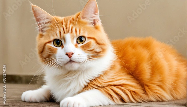 Fototapeta Gato naranja