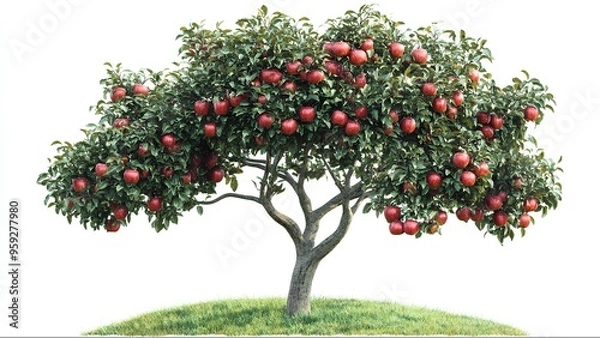 Fototapeta Apple Tree in Full Bloom: A Guide to Growing and Harvesting Delicious Apples