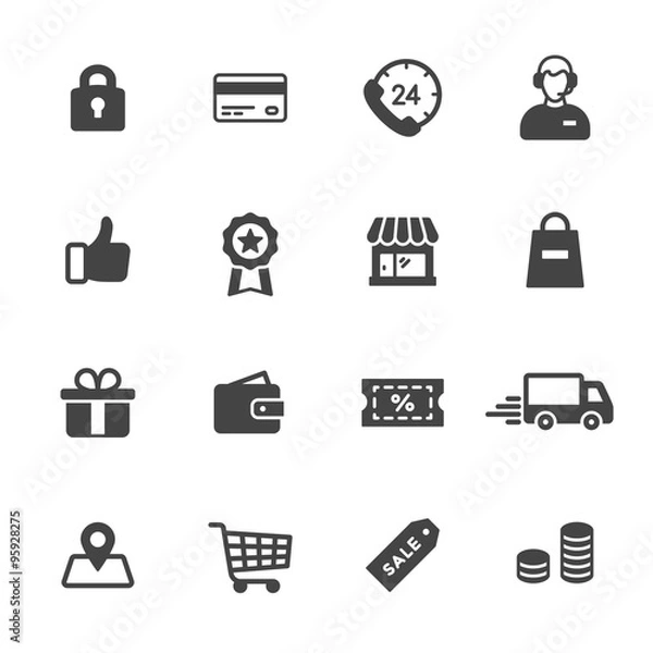Fototapeta Ikony zakupów