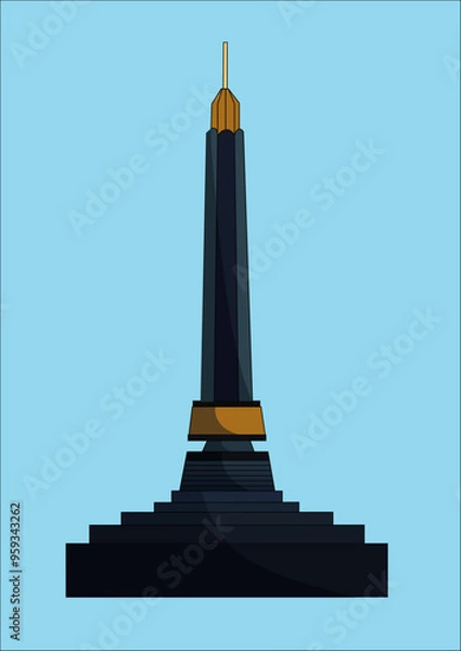 Obraz Illustration vector art in city