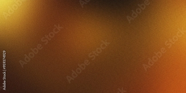 Obraz A rich golden gradient with a subtle noise texture, ideal for use as a backdrop, banner, or design element. This background offers a warm color scheme, featuring smooth transitions in tone and light.