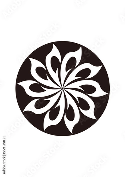 Fototapeta トライバル フラワー