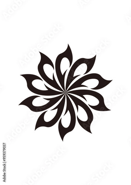 Fototapeta トライバル フラワー