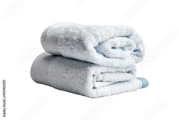 Obraz Rolled up soft white towels Isolated