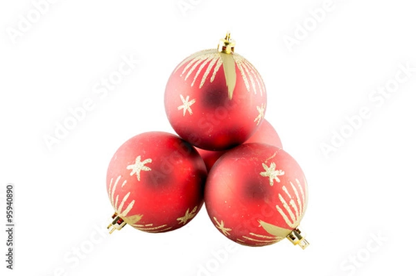 Obraz Christbaumkugeln getürmt