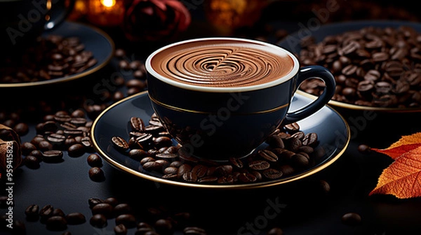 Obraz cup of coffee generative ai