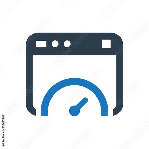 Fototapeta Web speed test icon