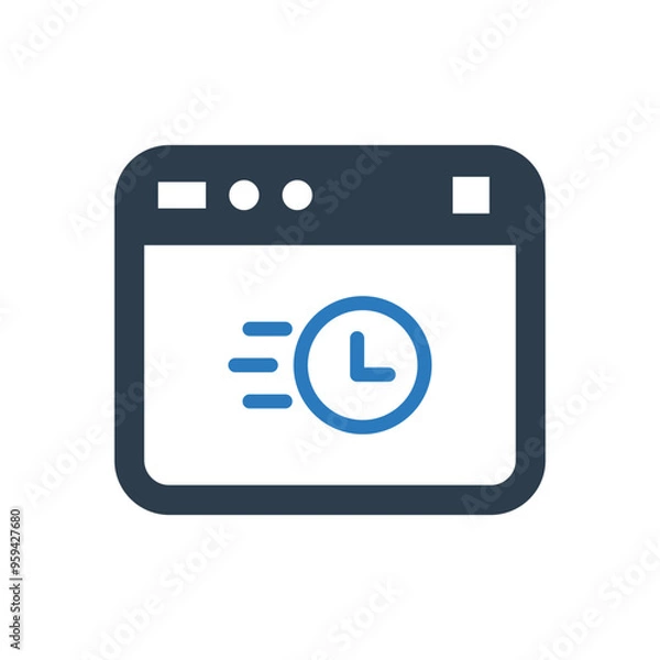 Fototapeta web response time icon
