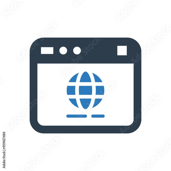 Fototapeta Web hosting icon