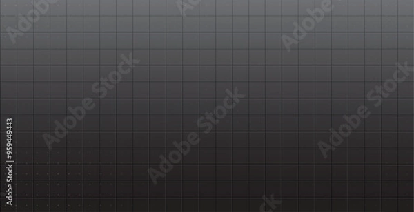 Obraz Seamless pattern with modern square black and white gradient tile and half-tone particle texture background. Vector illustration for poster, backdrop, banner, and business.