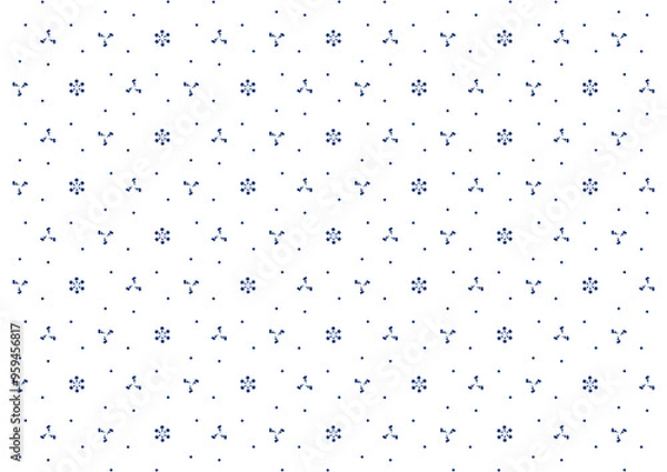 Obraz white and blue background abstract doodle art pattern  background with drops