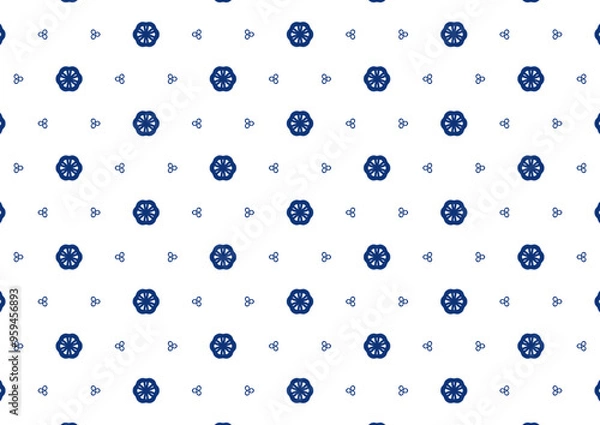 Obraz white and blue background abstract doodle art pattern  seamless pattern with drops