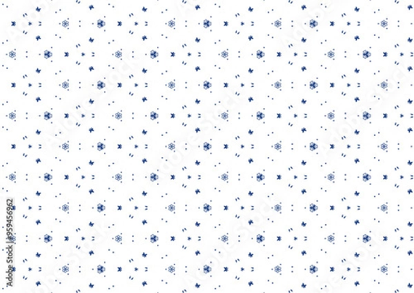 Obraz white and blue background abstract doodle art pattern  background with drops