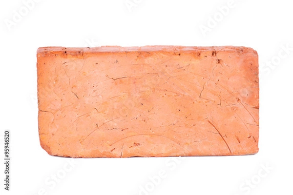 Obraz nowa czerwona cegła na białym tle
