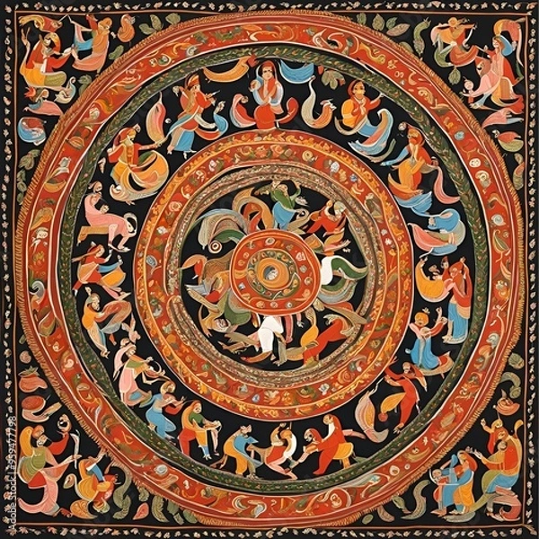 Obraz ornamental round ornament on the wall vector circle chakra 