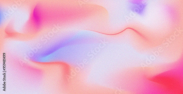Fototapeta Abstract pink backdrop with flowing red lines, soft wave pattern, and smooth texture for elegant design.