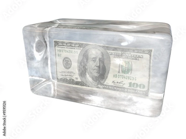 Obraz Eiswürfel Dollar