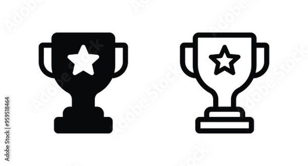 Obraz trophy icon vector. Trophy cup symbol icon 