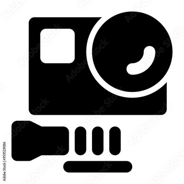 Obraz camera, action, outdoor, photo, device, gadget solid or glyph icon