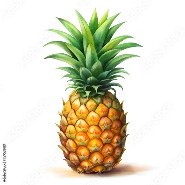 Fototapeta pineapple on white background