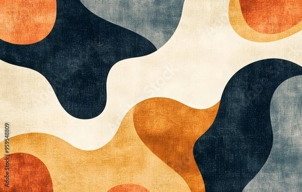 Fototapeta 42. **Full-size seamless modern rug pattern with abstract forms and gradient colors**