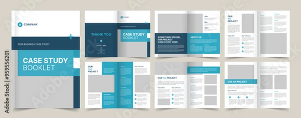 Fototapeta Case Study Brochure Template, Case Study Layout, Print