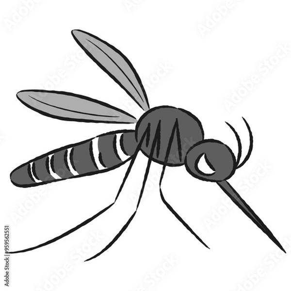 Obraz シンプルな蚊のイラスト