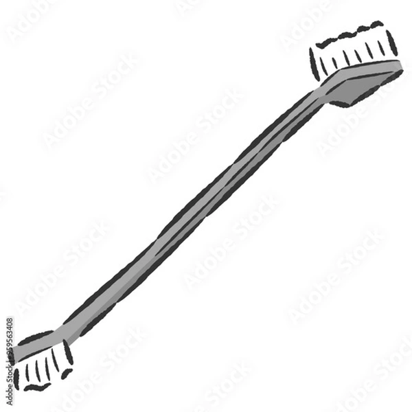 Obraz 犬用の歯ブラシの手描きイラスト