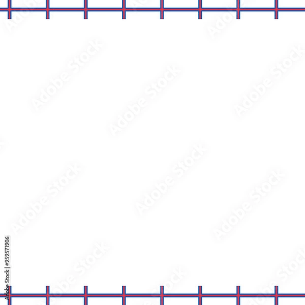 Obraz Faroe Islands flag style square frame