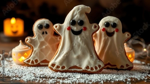 Obraz two halloween ghosts