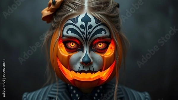 Obraz scary halloween pumpkin