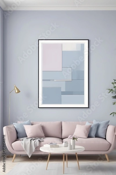 Fototapeta Modern interior design for home, office, interior details with wall art
