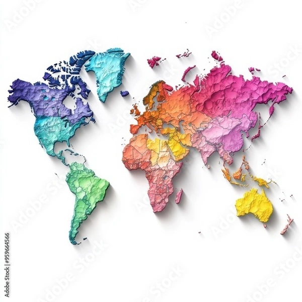 Fototapeta map of the world