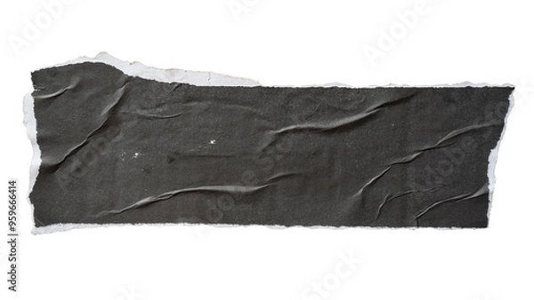 Obraz Torn rectangle black paper for using as text box