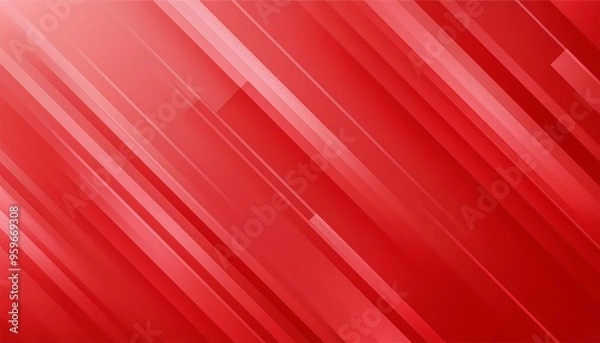 Obraz Geometric red abstract background with triangular pattern and pink lines, suitable for modern design or business concept