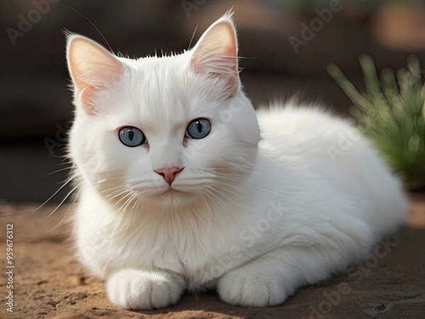Fototapeta "Cute White Cat"