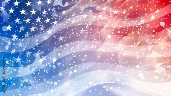 Fototapeta Gradient american flag day background