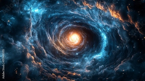 Fototapeta Cosmic Vortex in Deep Space