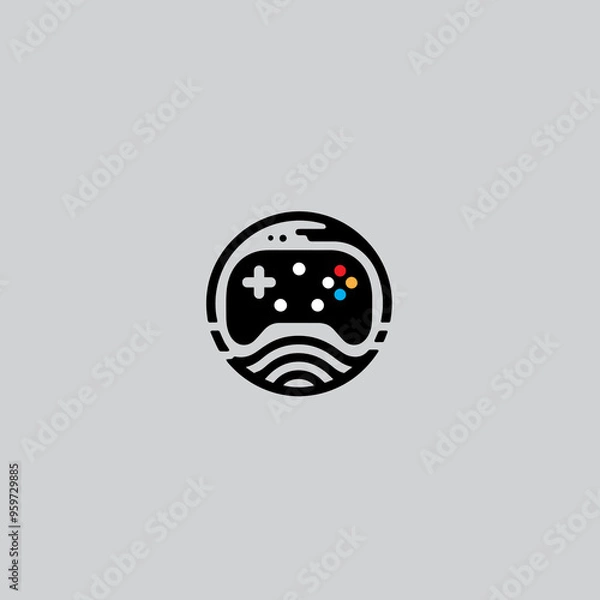 Obraz game pad logo illustration